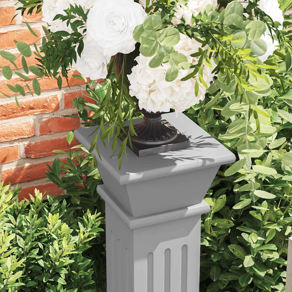 Suporte p/ plantas pilar quadrado 17x17x66 cm MDF cinzento