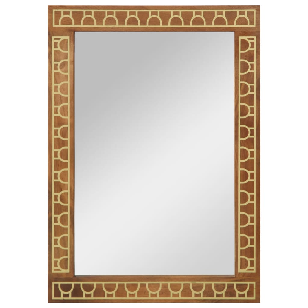 Espelho de casa de banho 50x70x2,5 cm mangueira maciça e vidro
