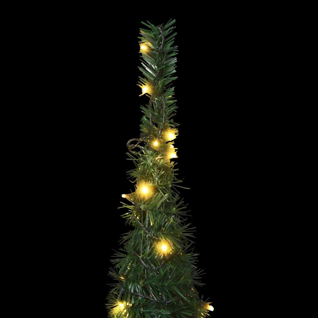 Árvore natal pop-up artificial pré-iluminada 210 cm verde
