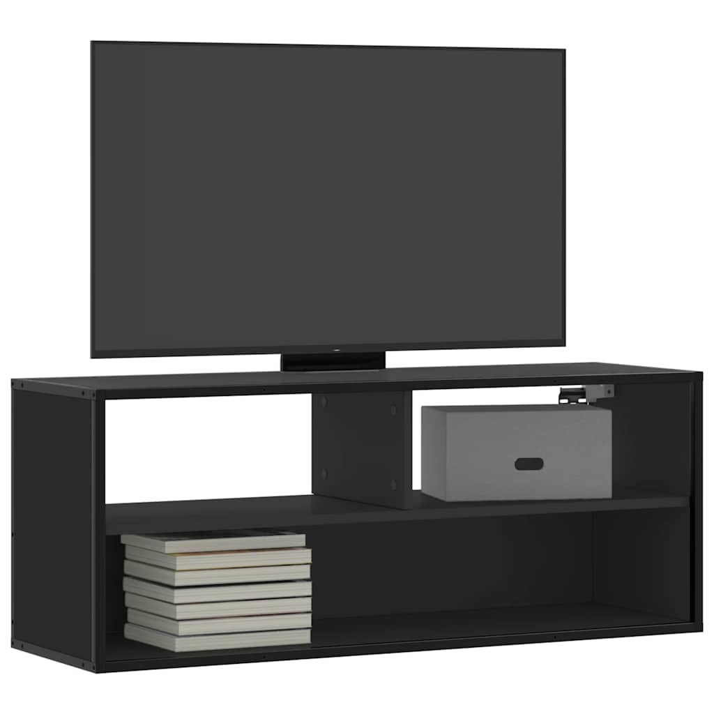 Móvel para TV 100x31x39,5 cm derivados de madeira/metal preto