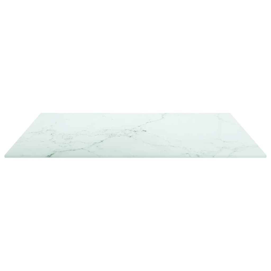 Tampo mesa 60x60 cm 6 mm vidro temperado design mármore branco