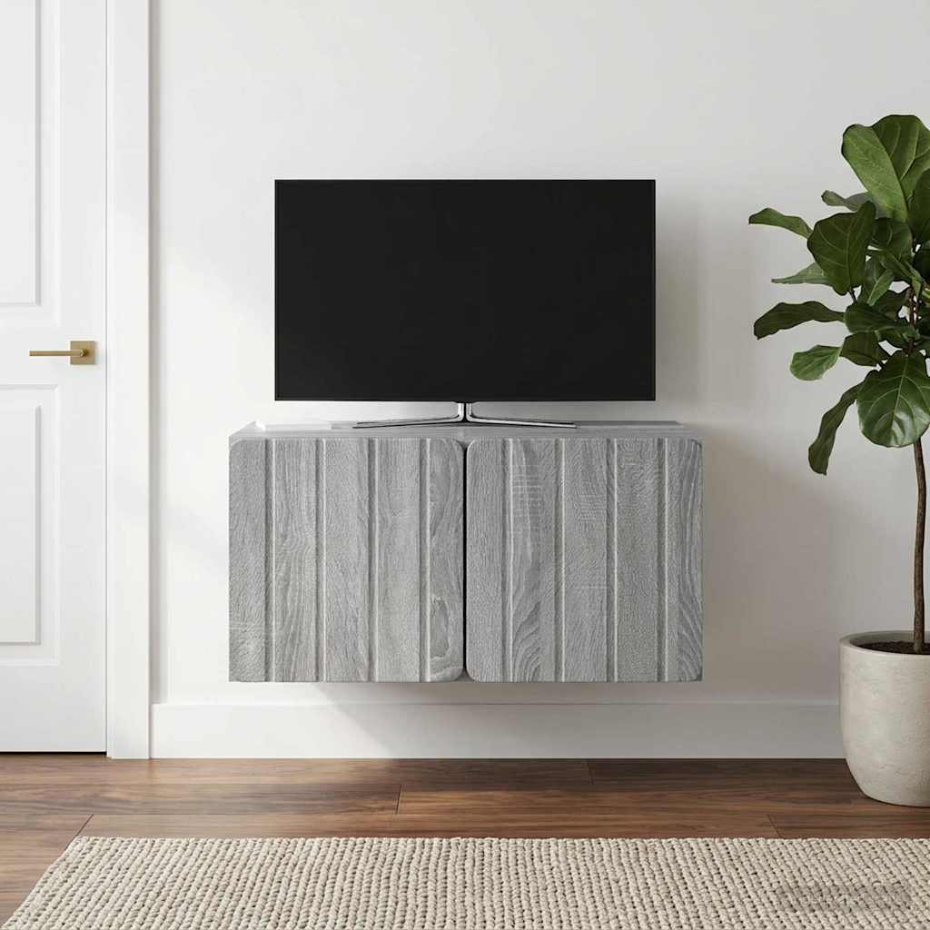 Gabinete de TV de parede 59,5 x 41 x 30 cm sonoma cinzento