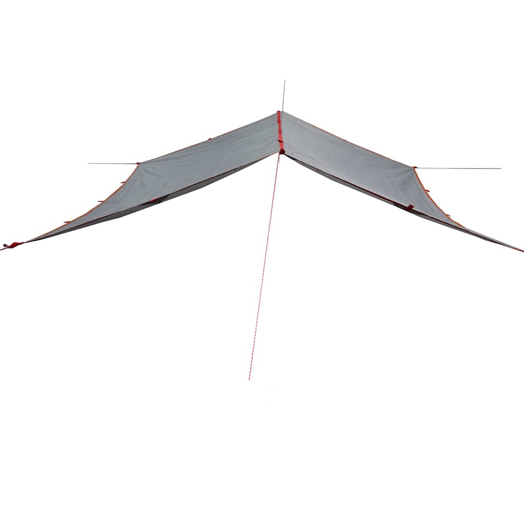 Lona de campismo 300x294 cm impermeável cinzento e laranja