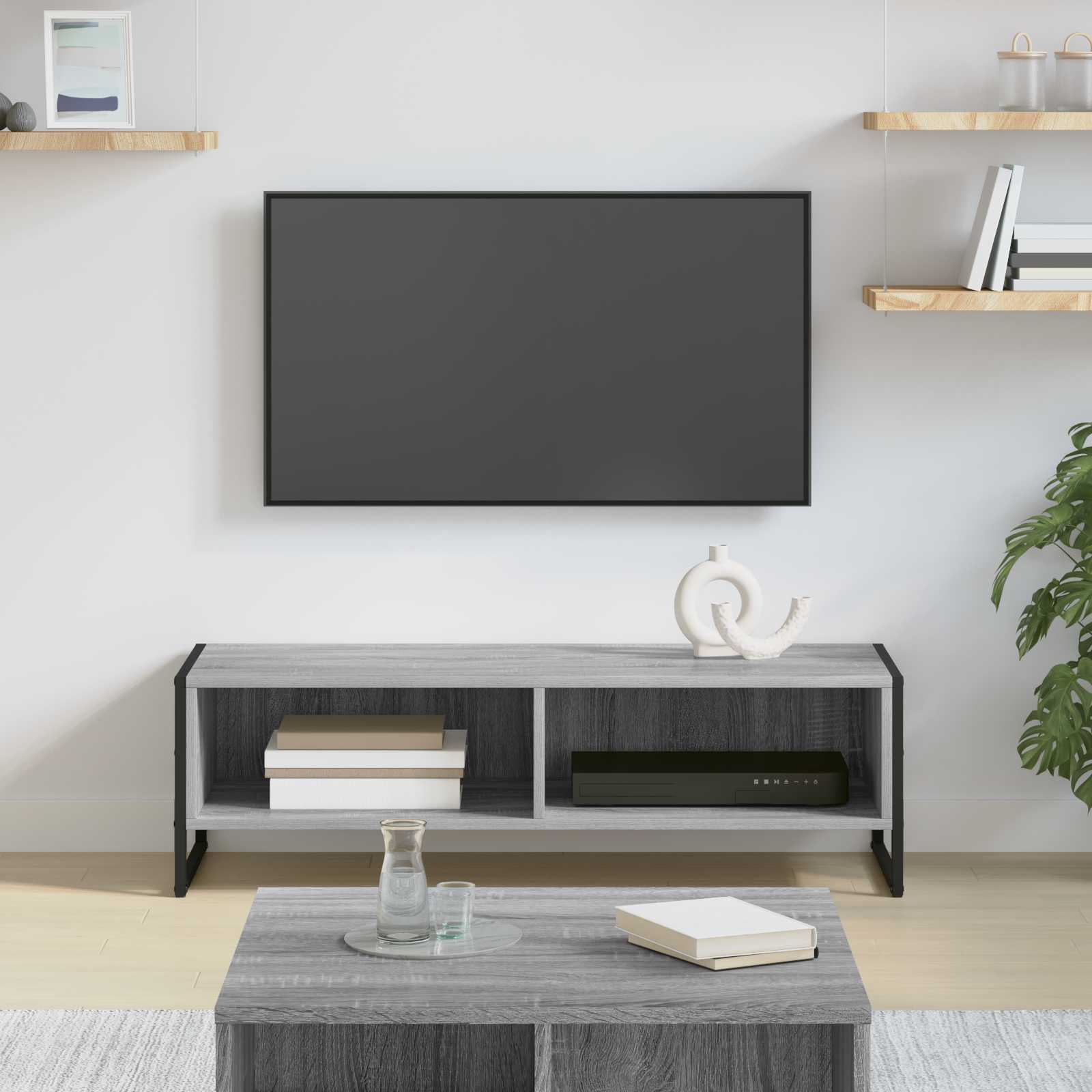 Gabinete para TV 100 x 36,5 x 30,5 cm cinza sonoma