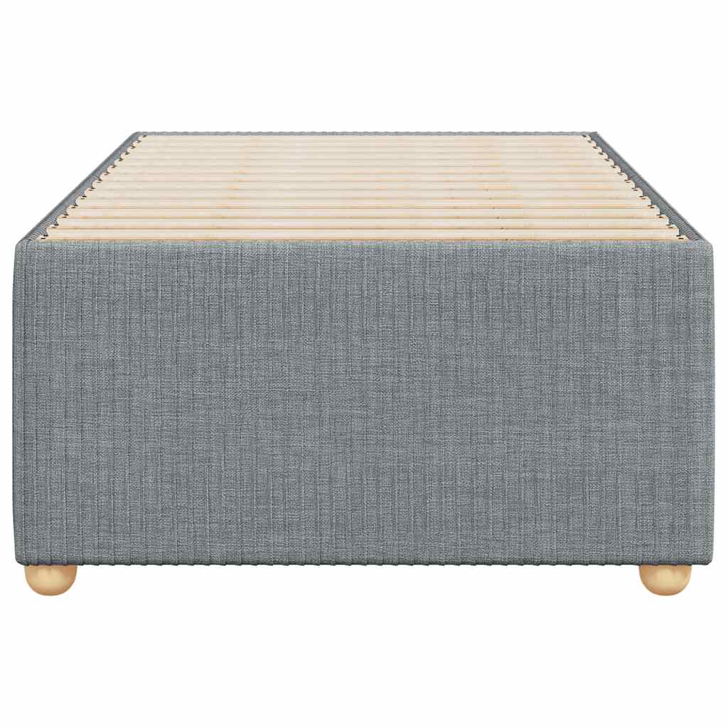Estrutura de cama sem colchão 80x200 cm tecido cinzento-claro