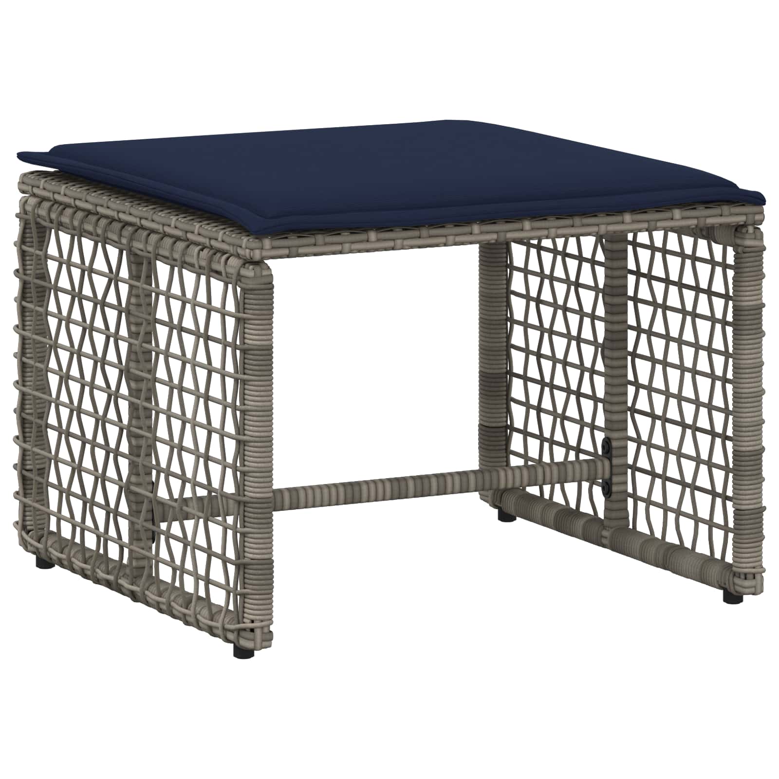 Conjunto de móveis para exterior 5 unid. cinza e azul marinho