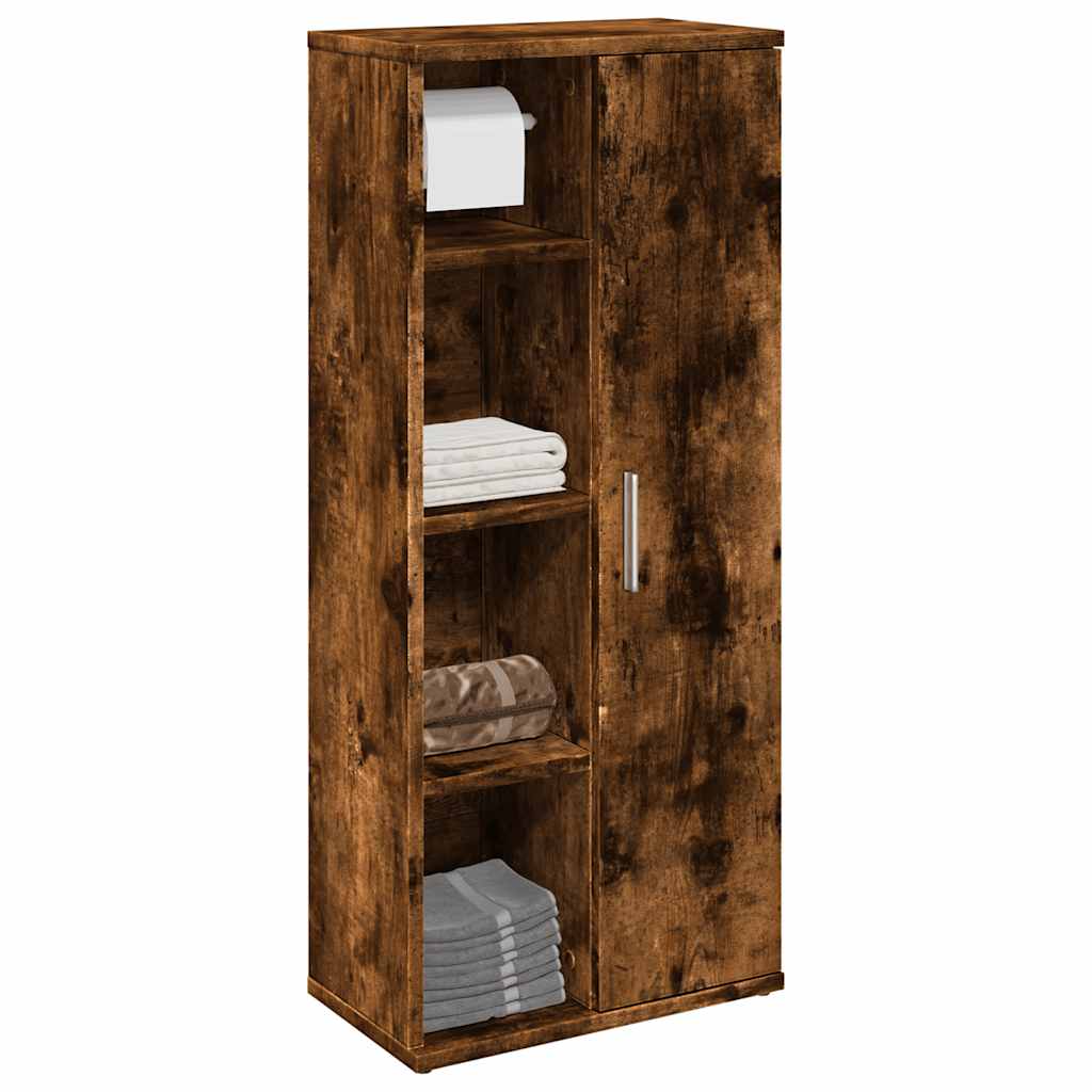 Móvel p/casa banho c/suporte rolos 39x22x90 cm carvalho fumado
