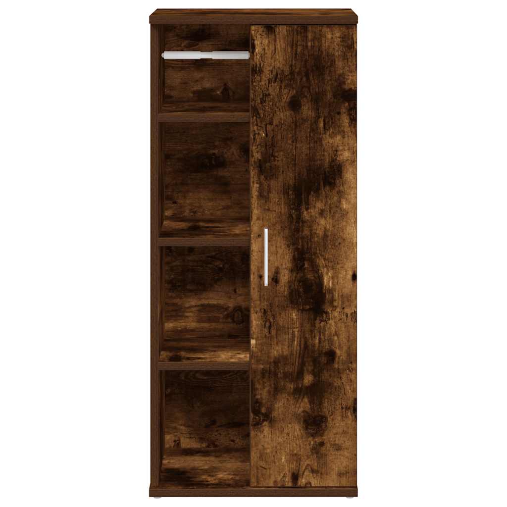 Móvel p/casa banho c/suporte rolos 39x22x90 cm carvalho fumado