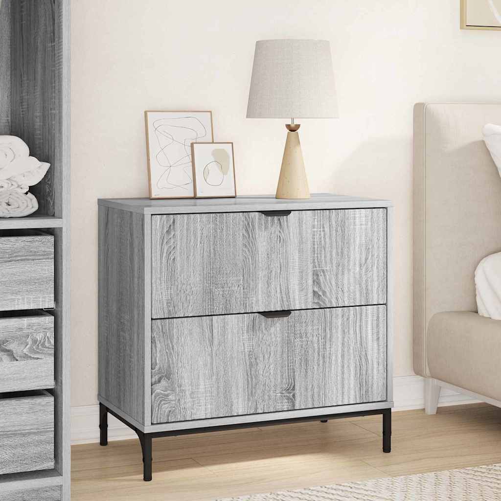 Mesa-de-cabeceira sonoma cinzento 63.5 x 36 x 61 cm