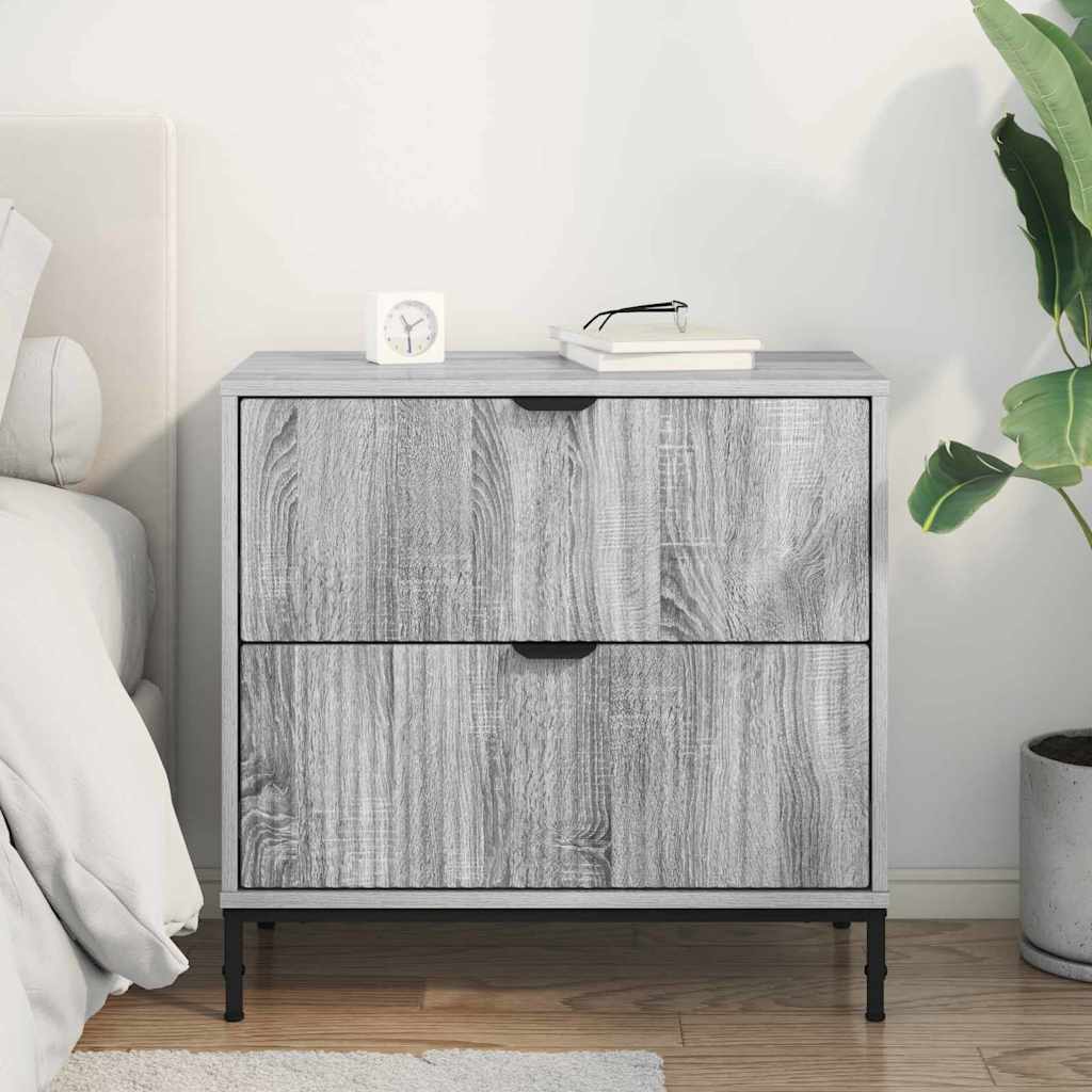 Mesa-de-cabeceira sonoma cinzento 63.5 x 36 x 61 cm