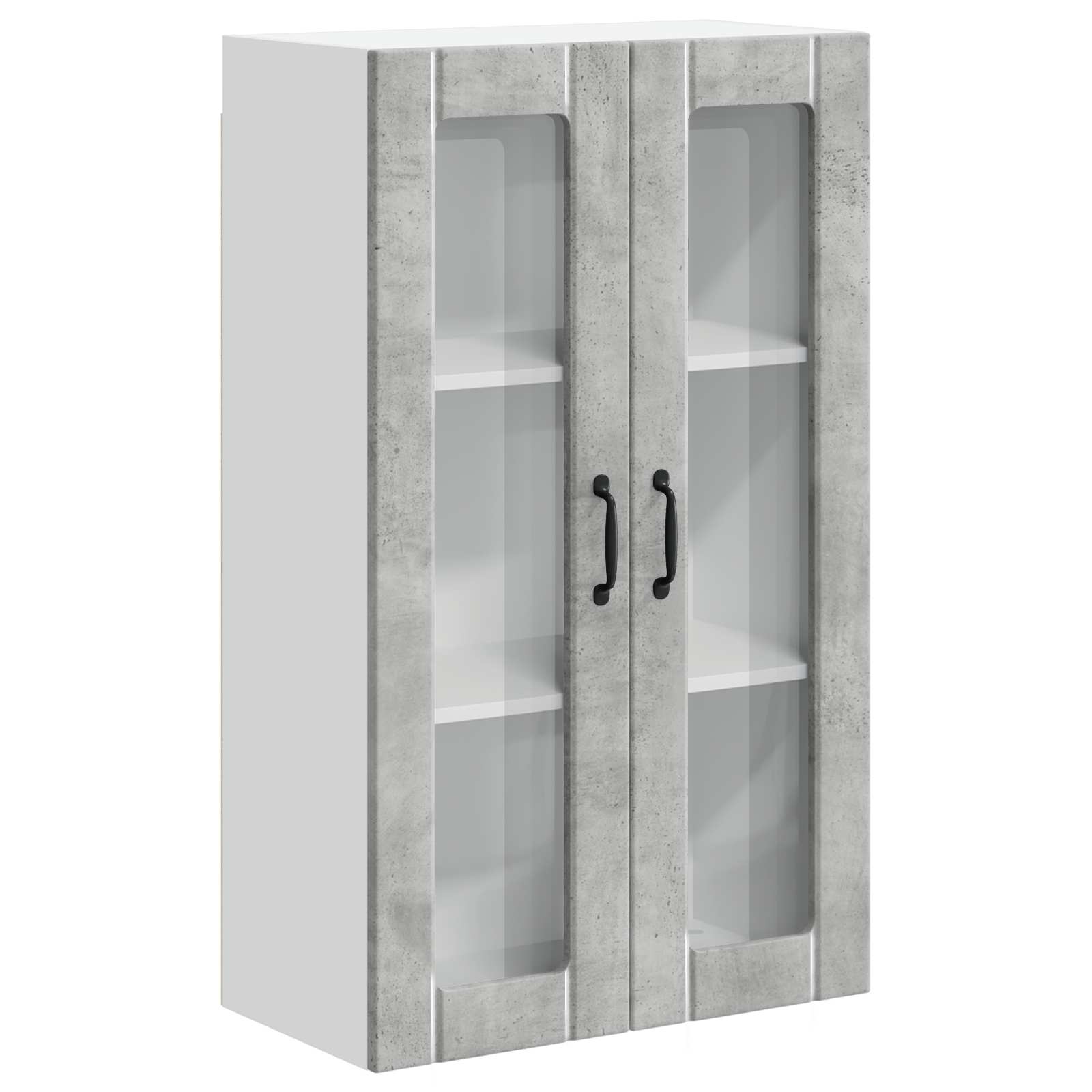 Armário de vidro de parede lucca cinzento cimento