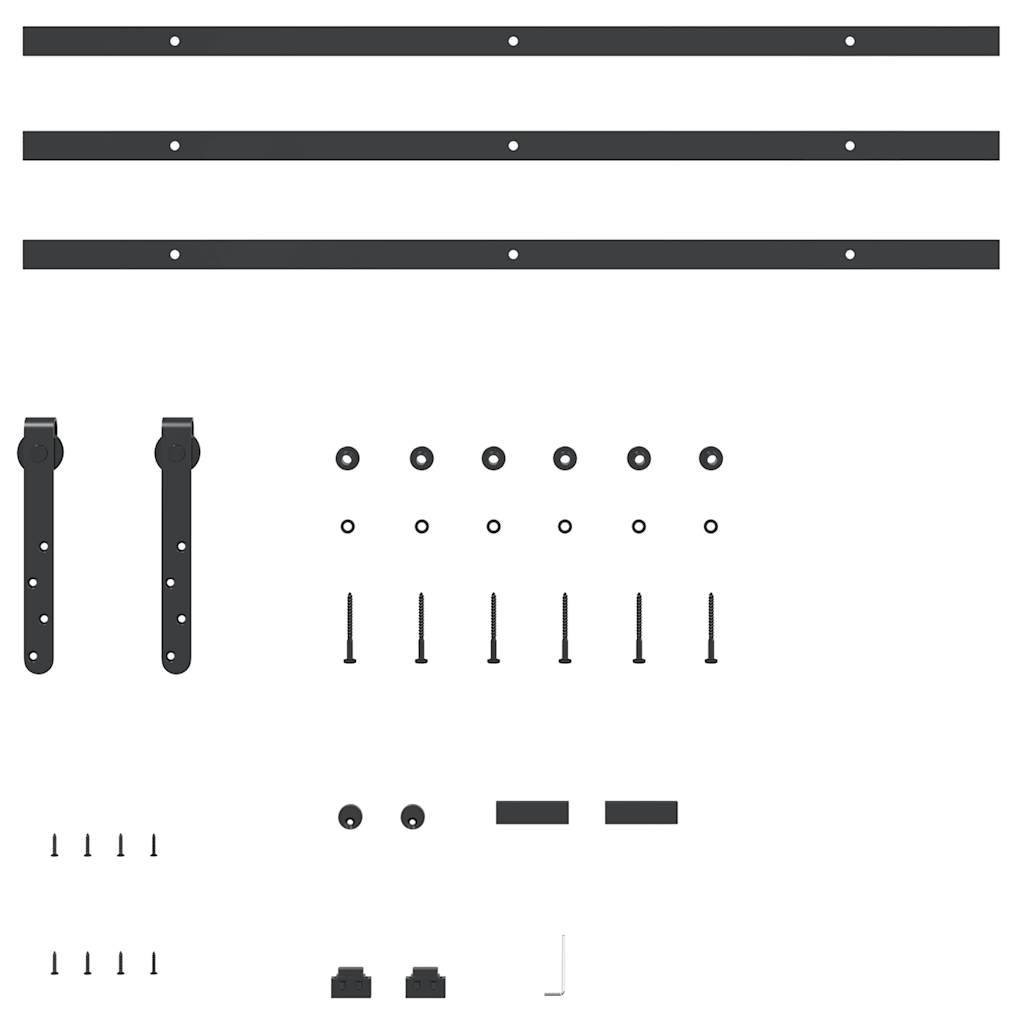 Kit para armário deslizante aço carbono 244 cm