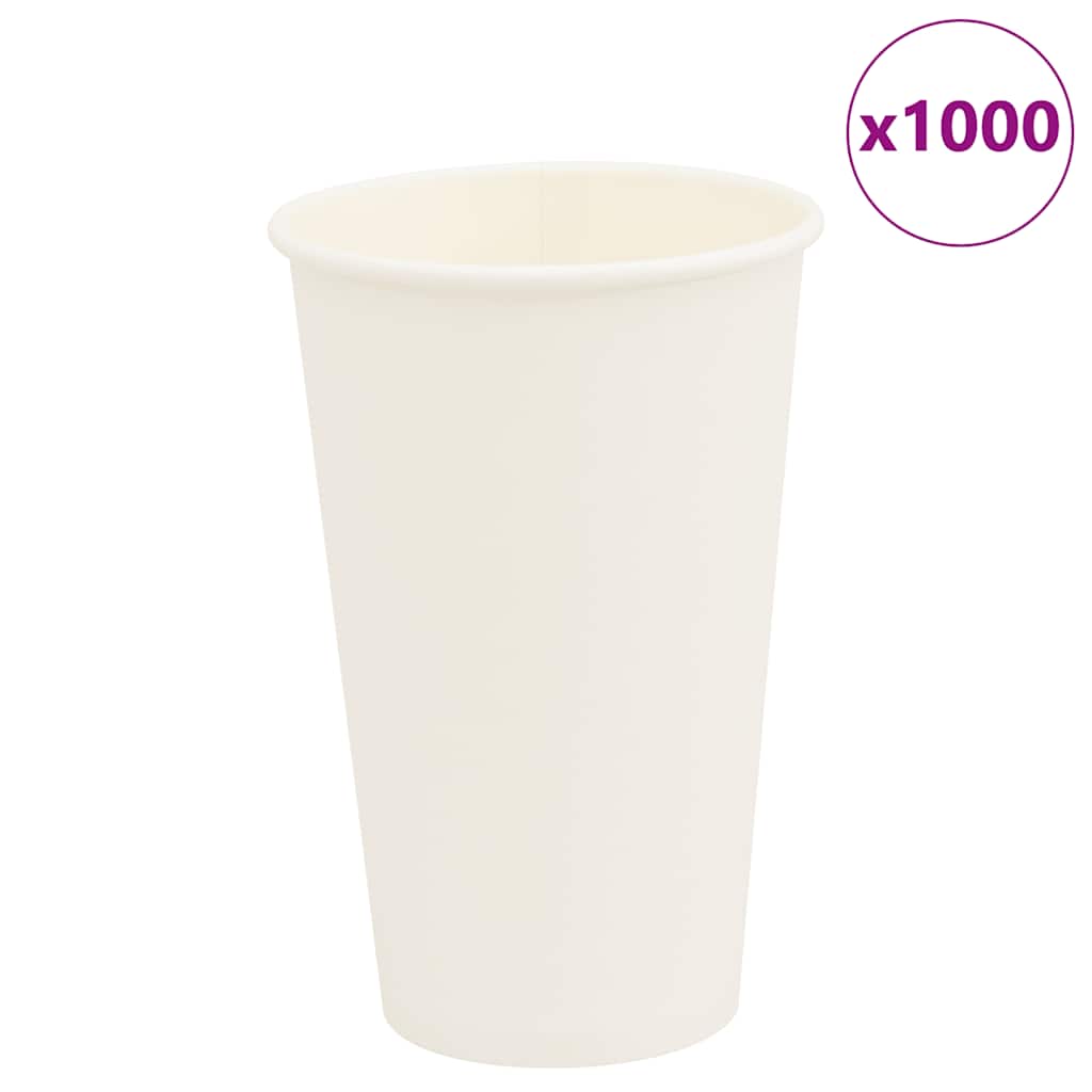 Copos de café de papel 1000 pcs 16oz 400ml branco