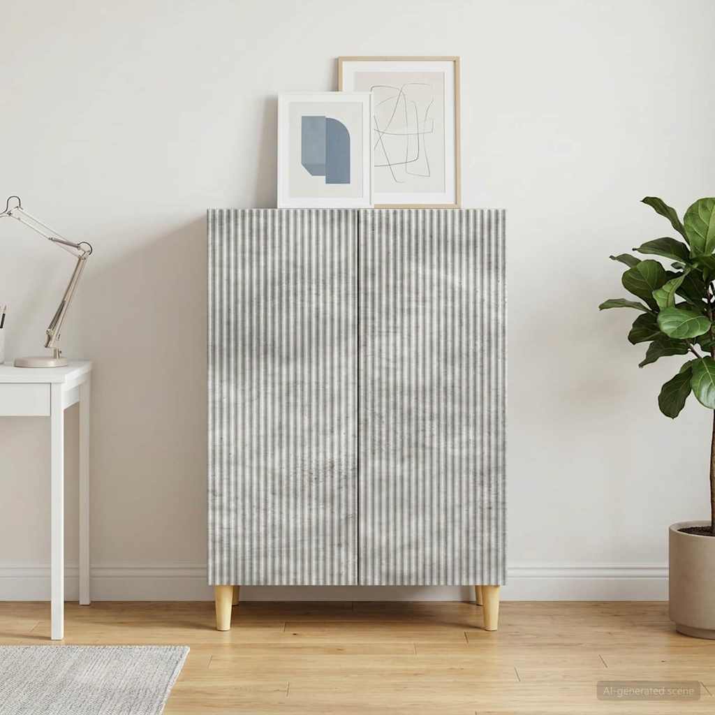 Buffet cinzento cimento 66 x 34,5 x 90 cm derivados de madeira
