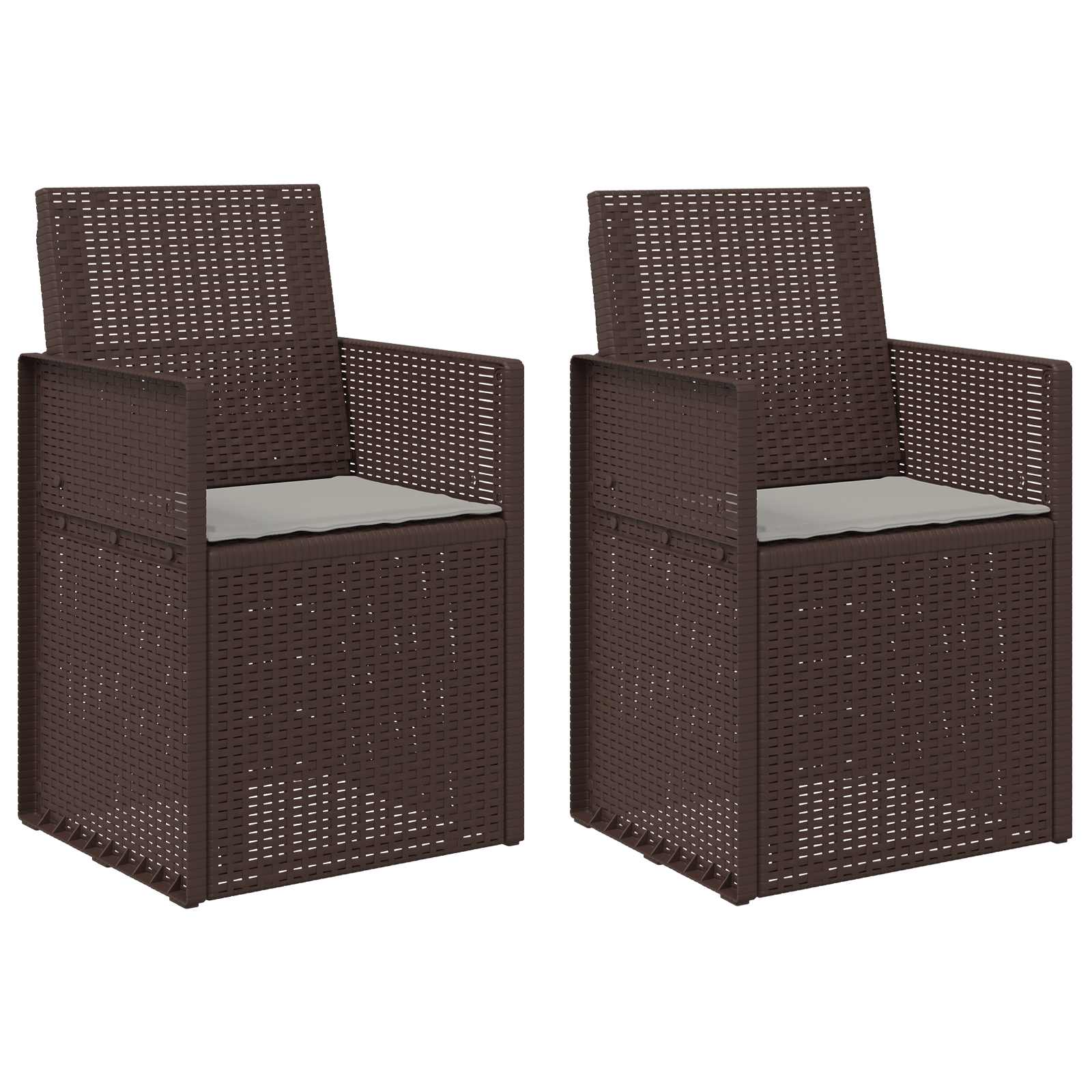 Cadeiras de jantar para jardim 2 unid. PP
