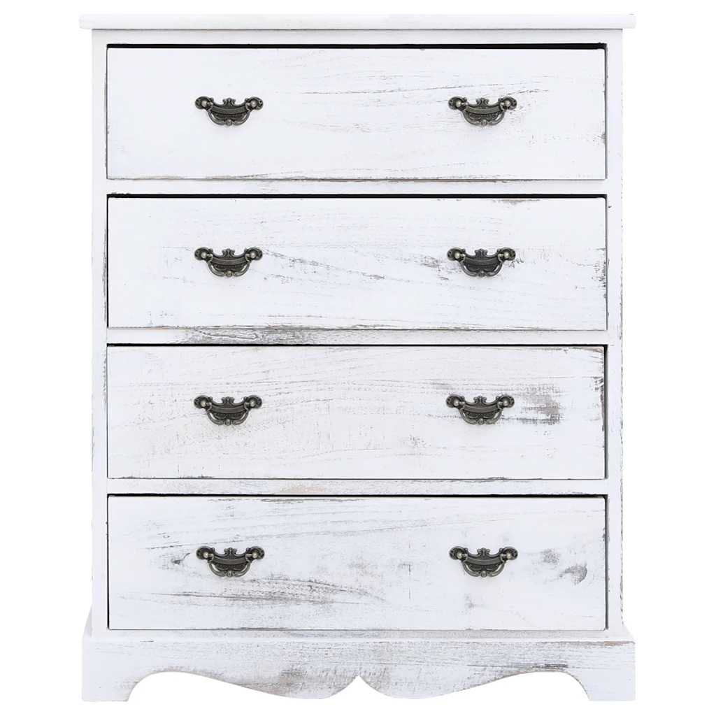 Armário com gavetas 60x30x75 cm madeira branco
