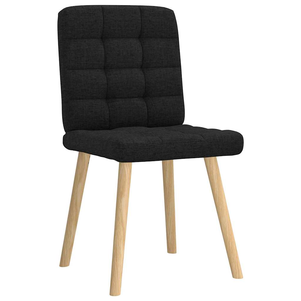 Cadeiras de jantar 6 pcs tecido preto