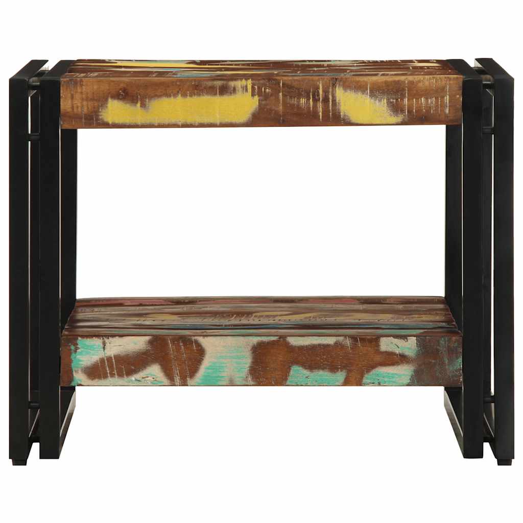 Mesa de centro multicor 50x50x38 cm madeira maciça recuperada