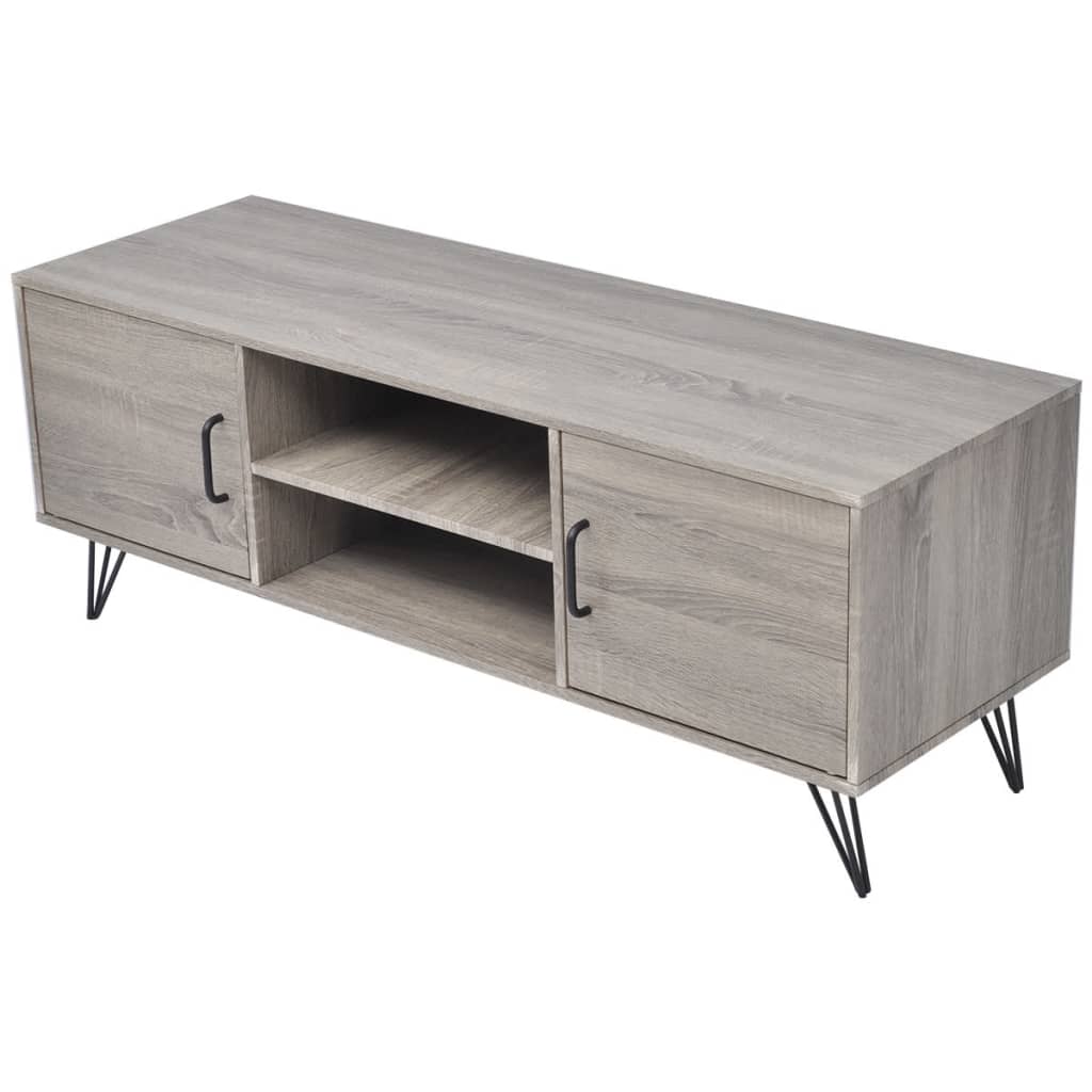 Móvel de TV 120x40x45 cm cinzento