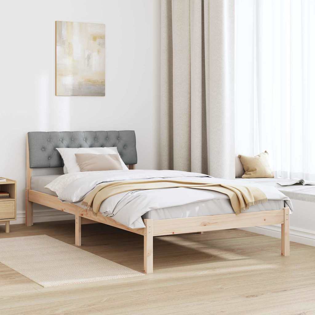 Estrutura da cama marrom e cinza claro 100 x 200 cm
