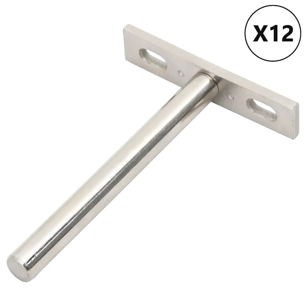 Suportes de prateleira flutuantes 12pcs invisível ø10x100 mm