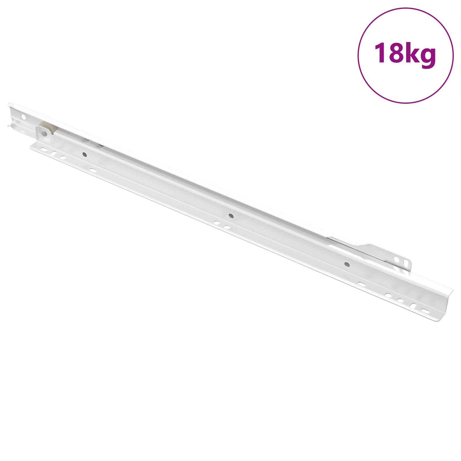 Corrediça de gaveta 55 unid. branco aço