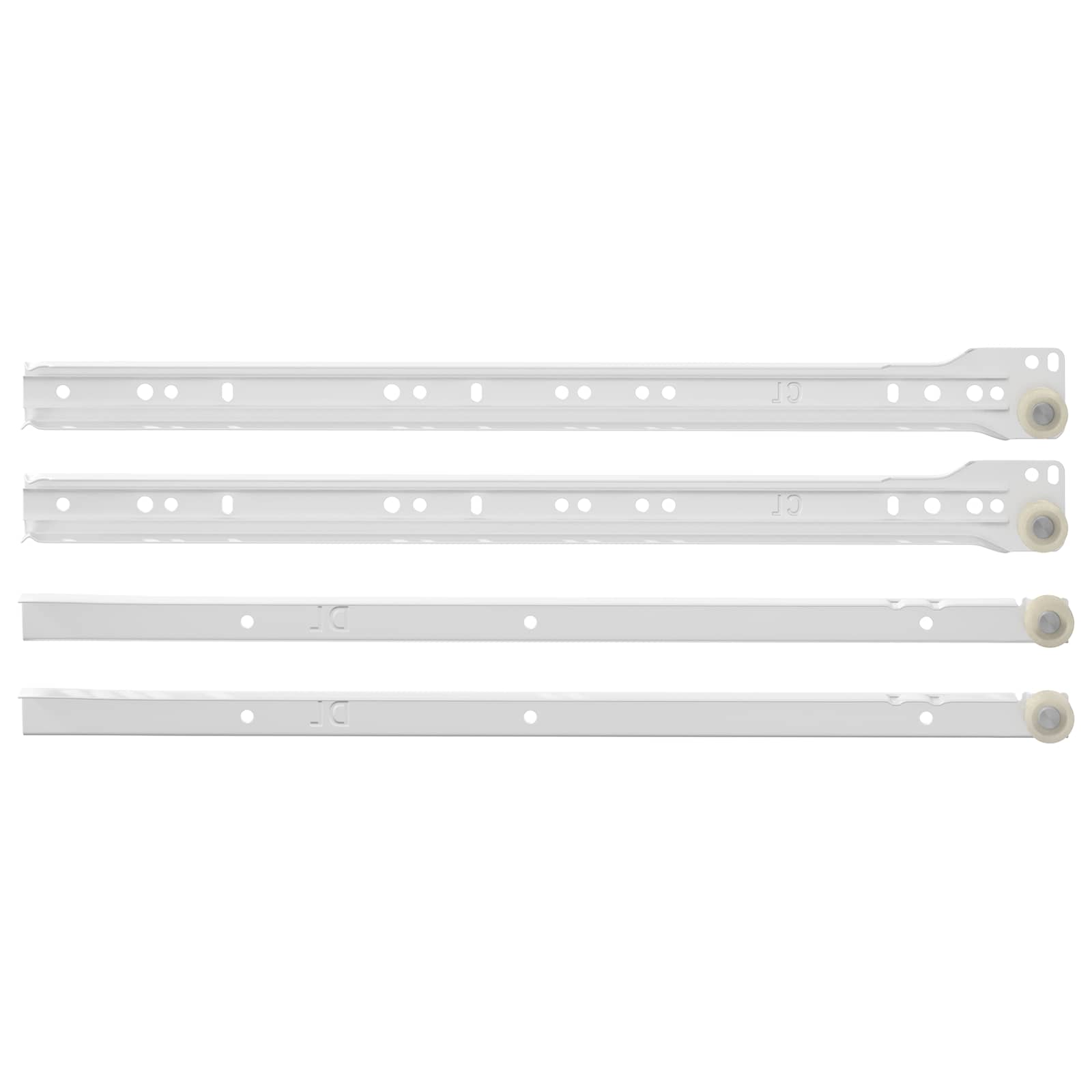 Corrediça de gaveta 55 unid. branco aço
