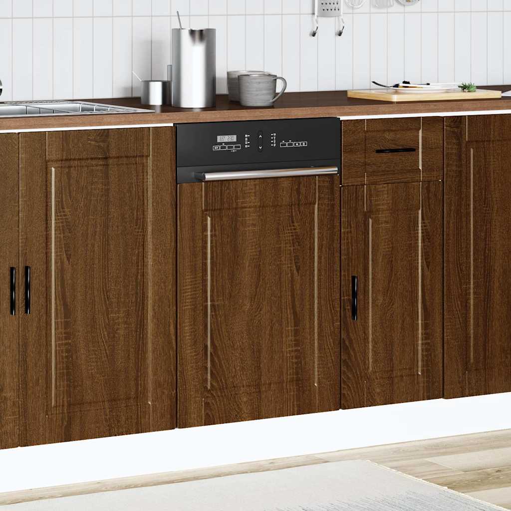 Painel máquina lavar louça porto carvalho castanho 45x1,5x57 cm