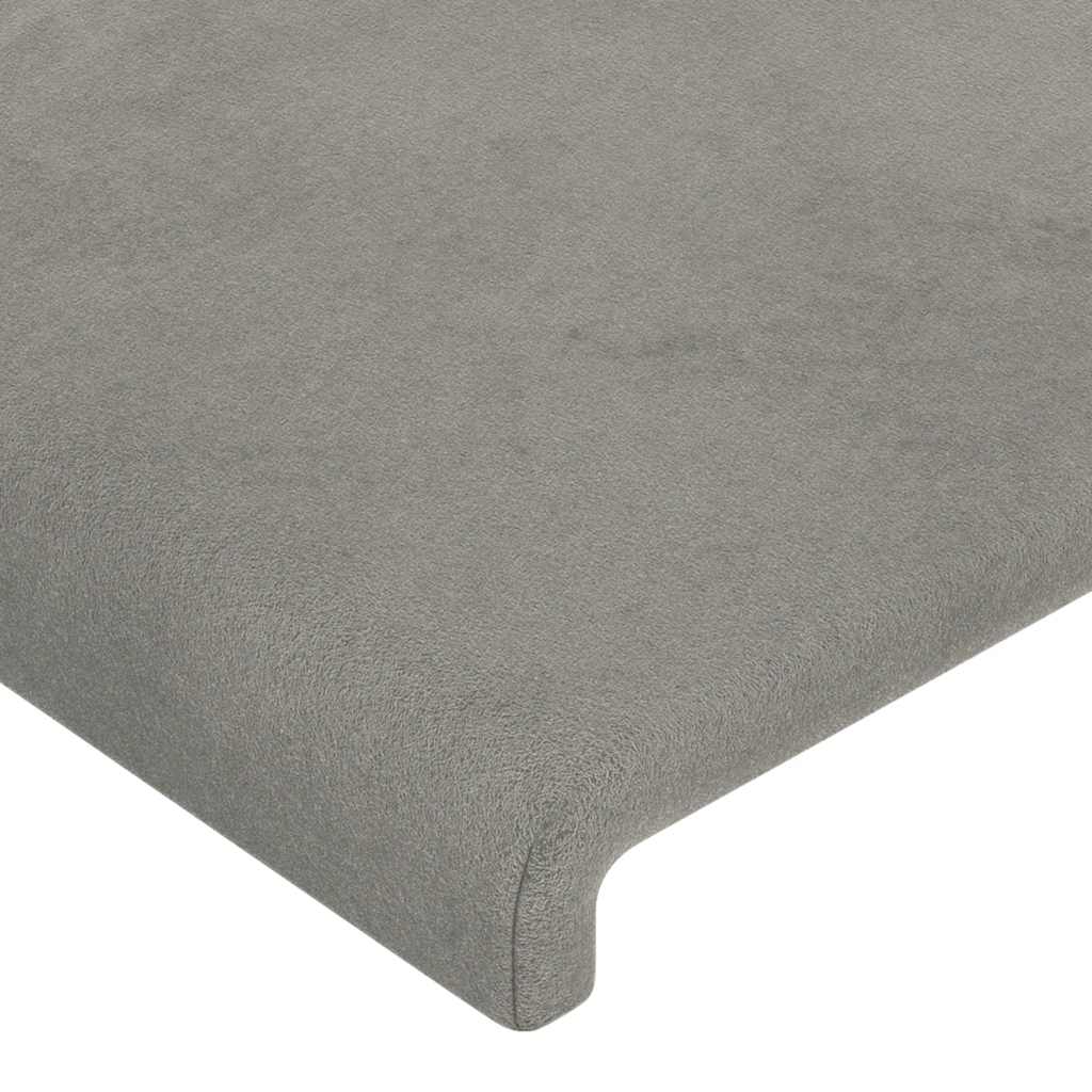 Cabeceiras cinzento-claro 144x5x78/88 cm veludo