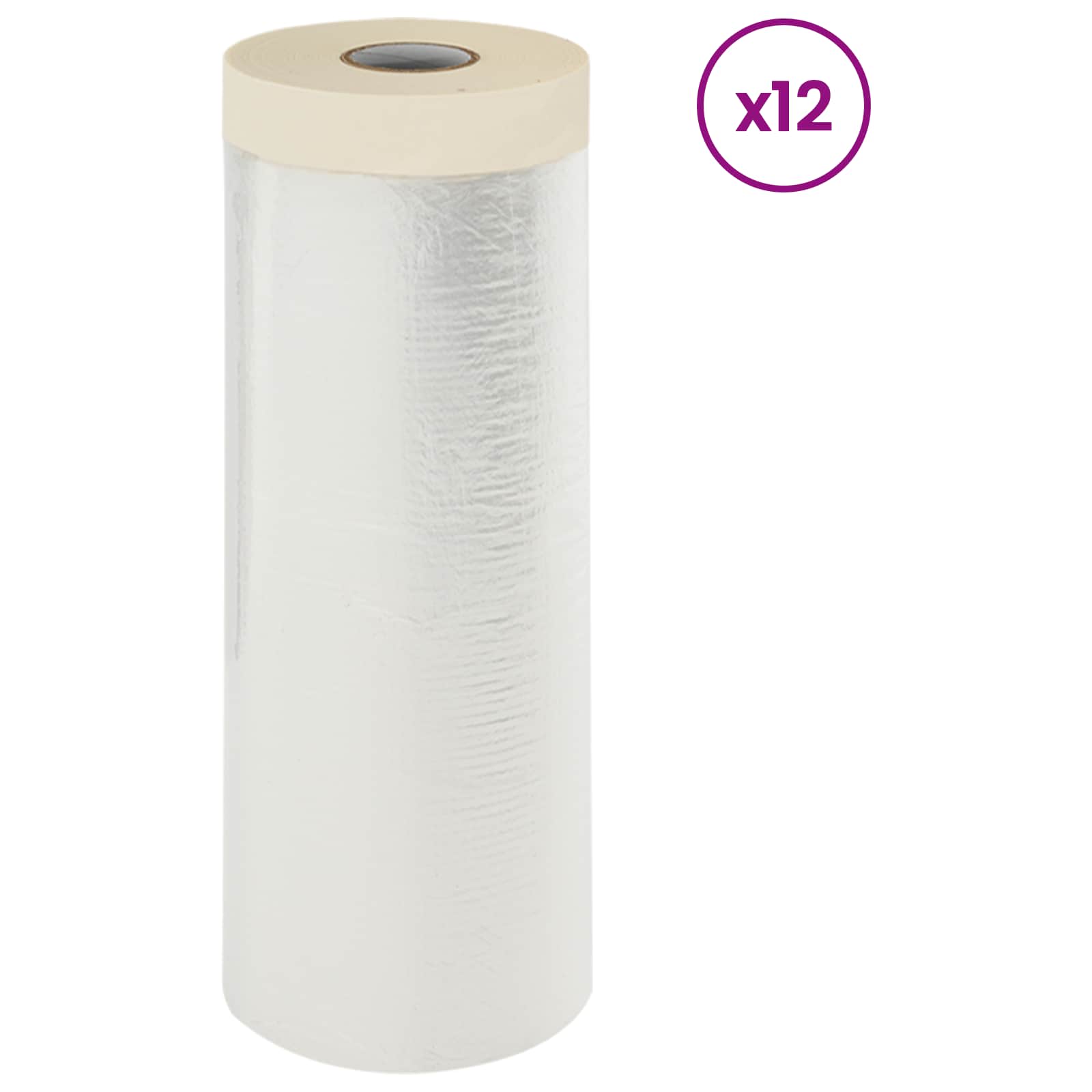 Lona de poeira com fita adesiva 12 unid. transparente HDPE