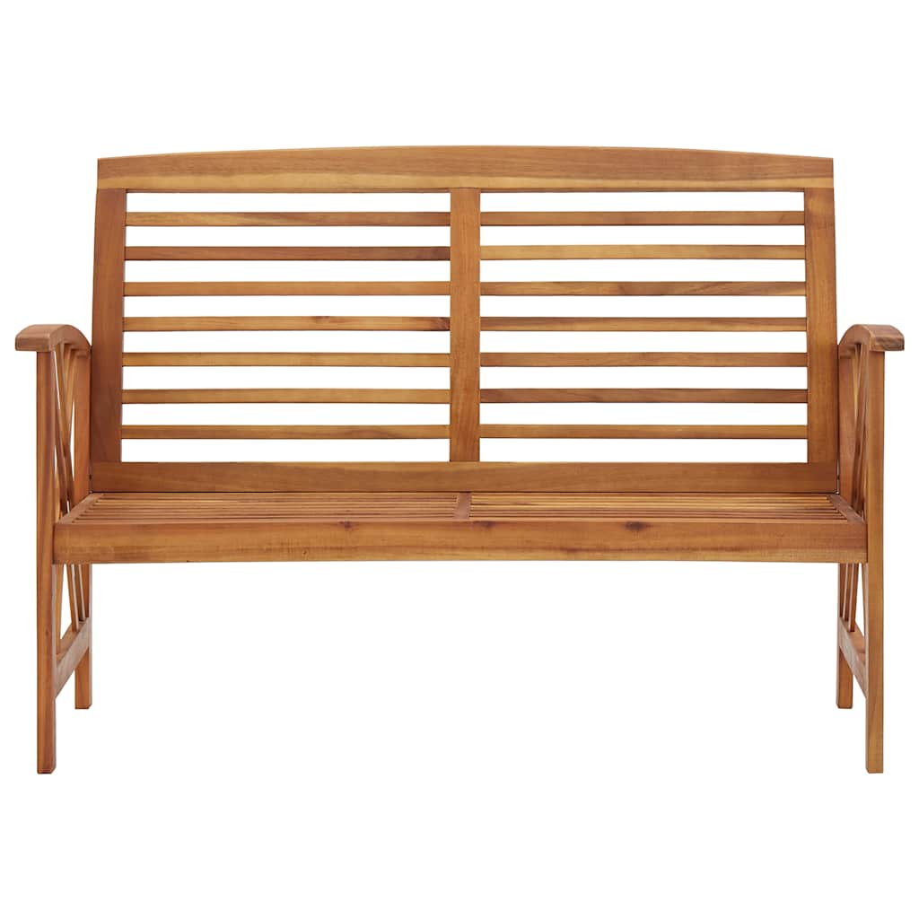 Banco de jardim 119 cm madeira de acácia maciça
