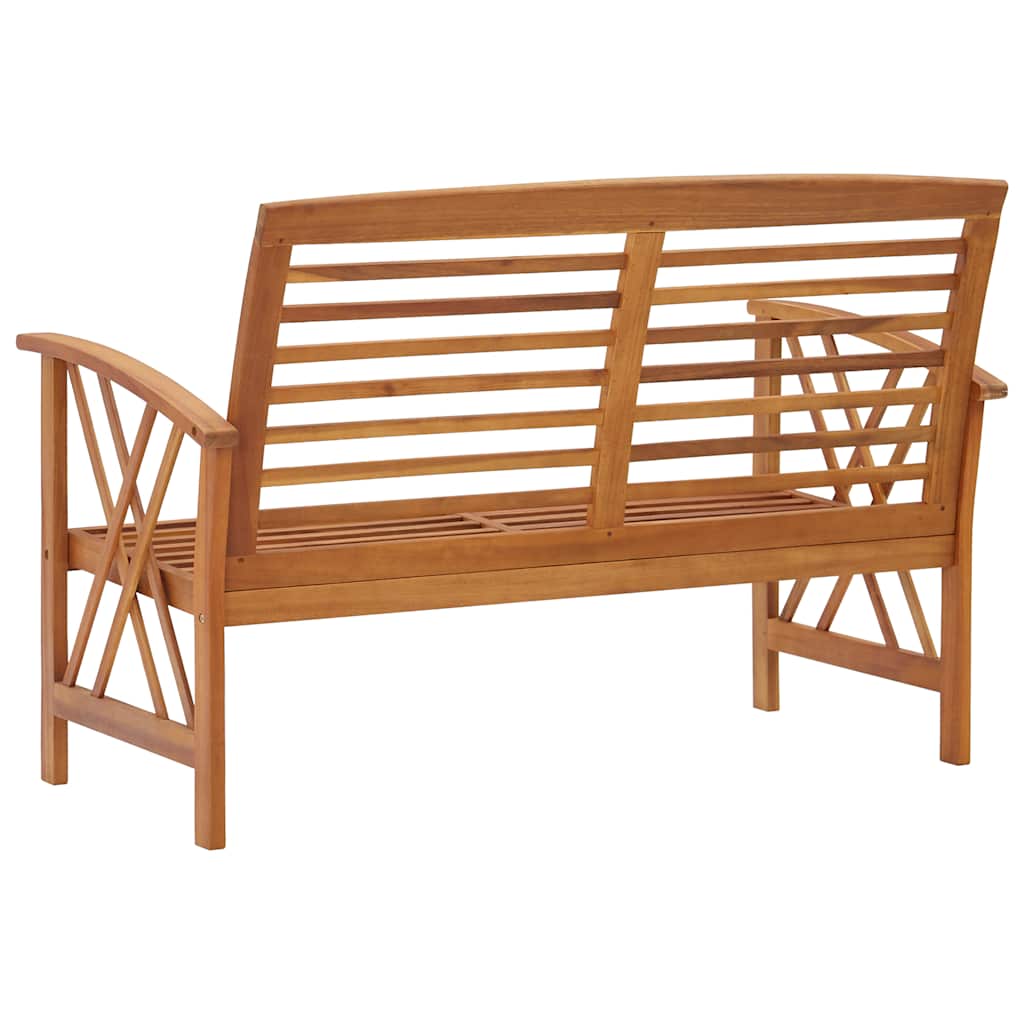Banco de jardim 119 cm madeira de acácia maciça