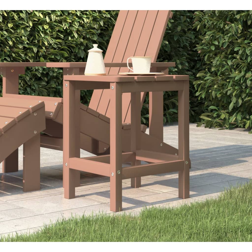 Mesa de jardim adirondack 38x38x46 cm pead castanho