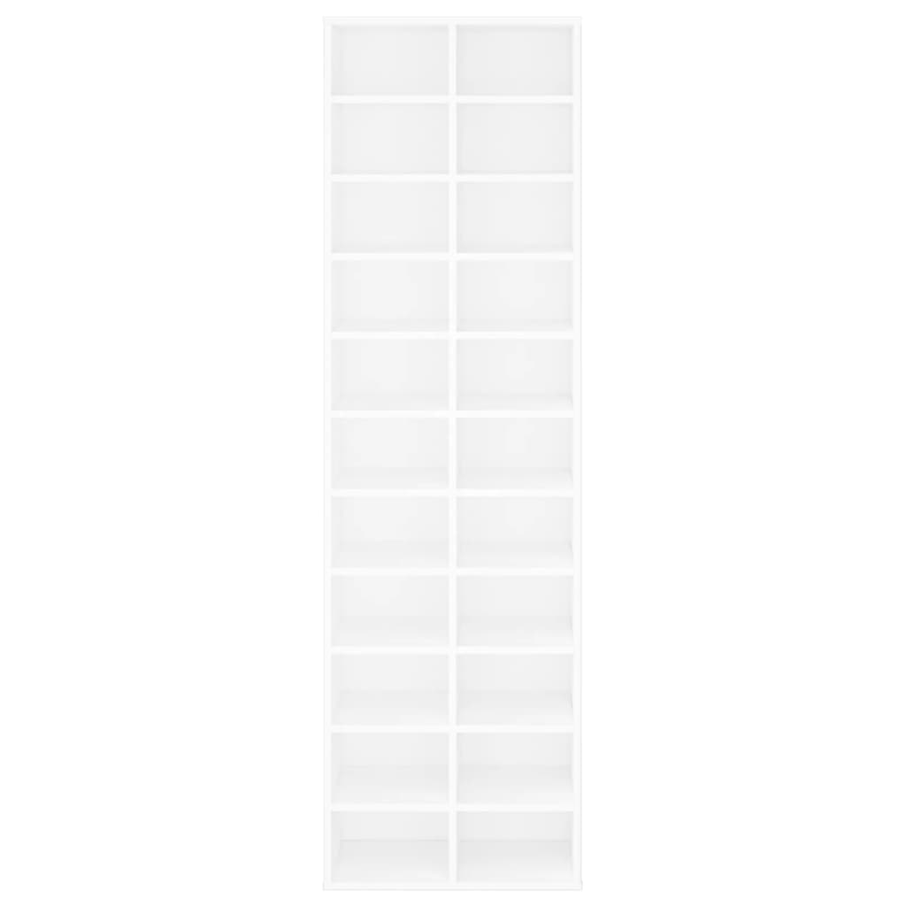 Armário para sapatos 54x34x183 cm contraplacado branco
