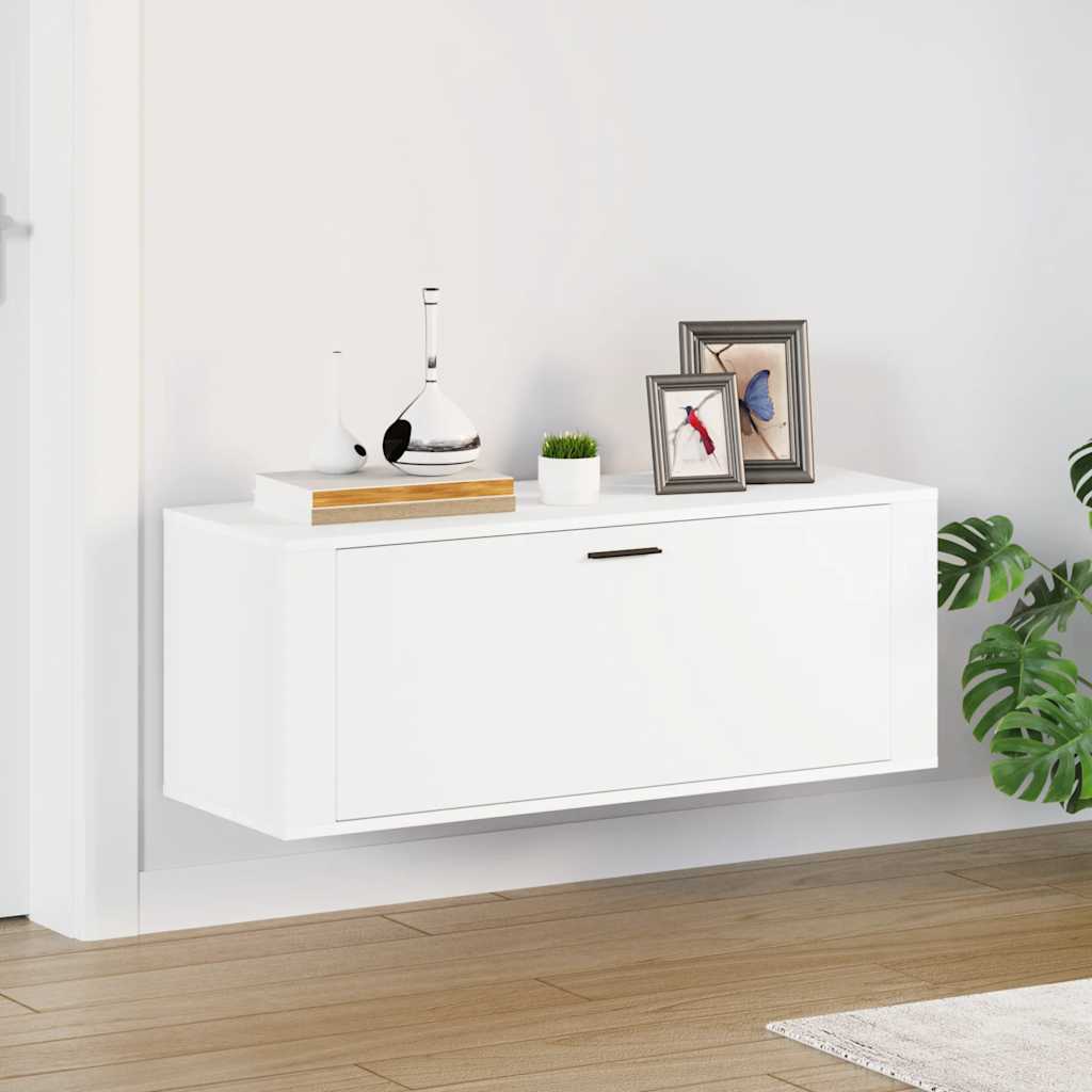 Sapateira de parede 100x35x38 cm derivados de madeira branco