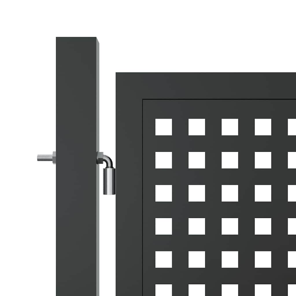Portão de jardim em aço antracite 300x150 cm