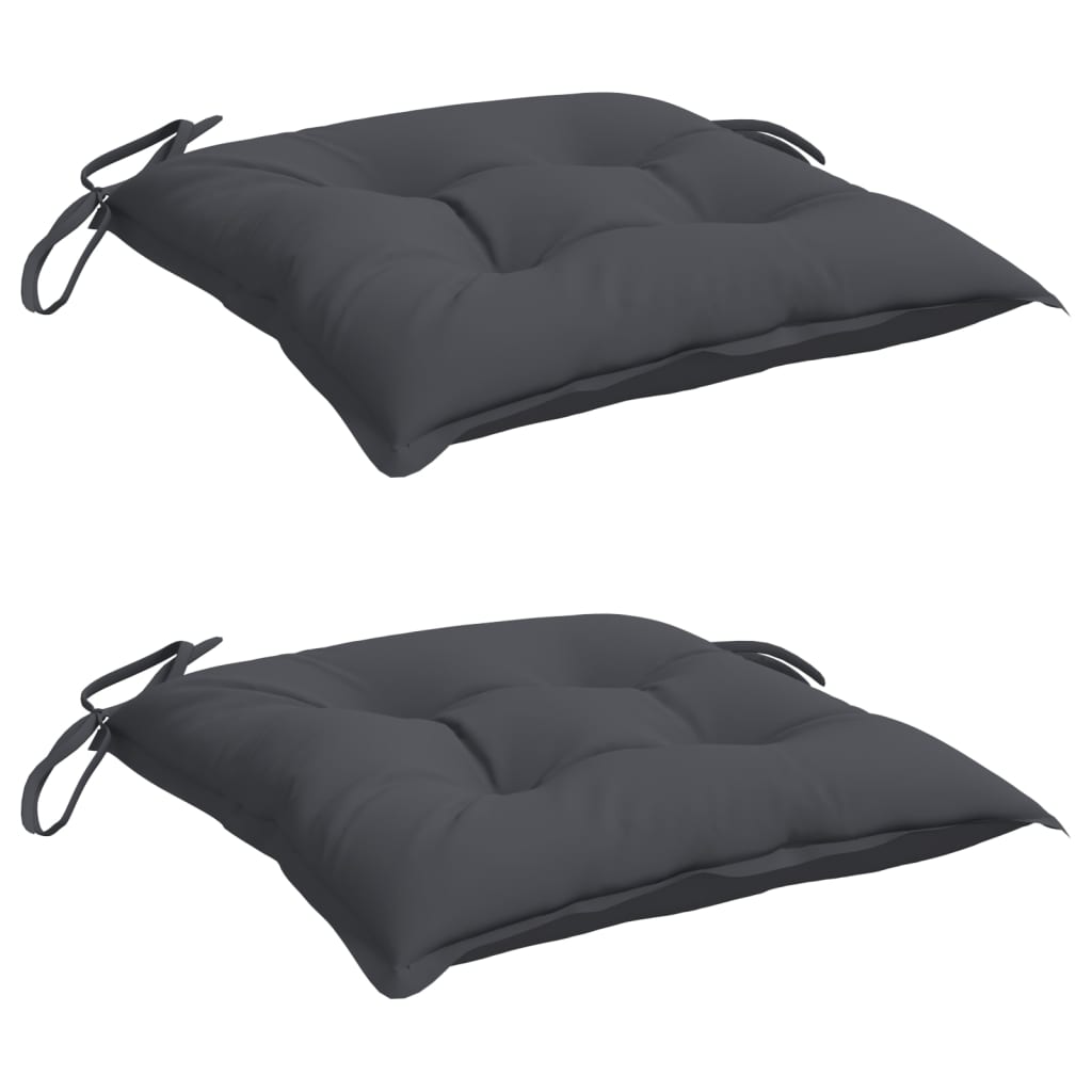 Almofadões de cadeira 2 pcs 50x50x7 cm tecido oxford antracite