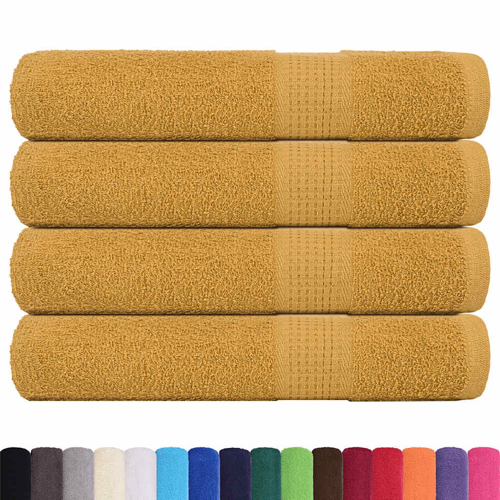 Toalhas frogn 4 pcs 100x200 cm 360 g/m² ouro