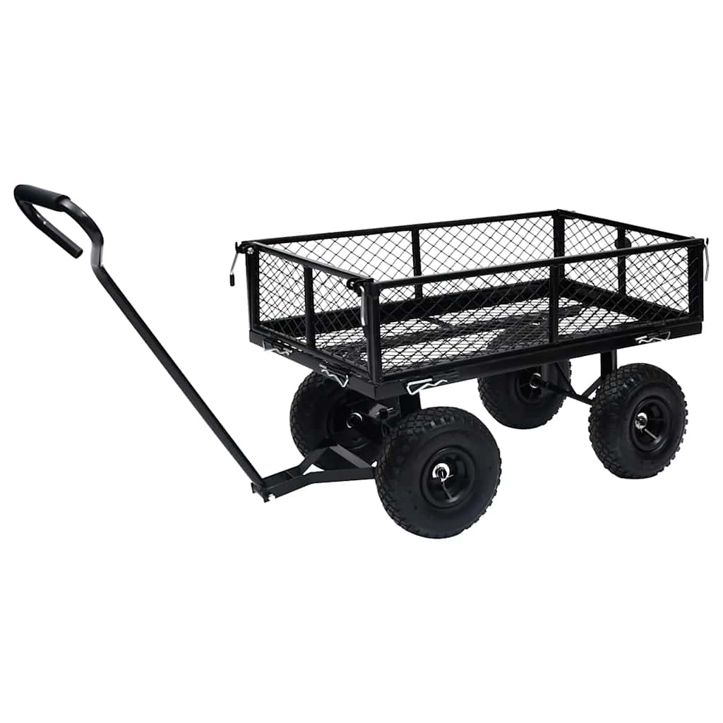 Carrinho de mão para jardim 250 kg preto