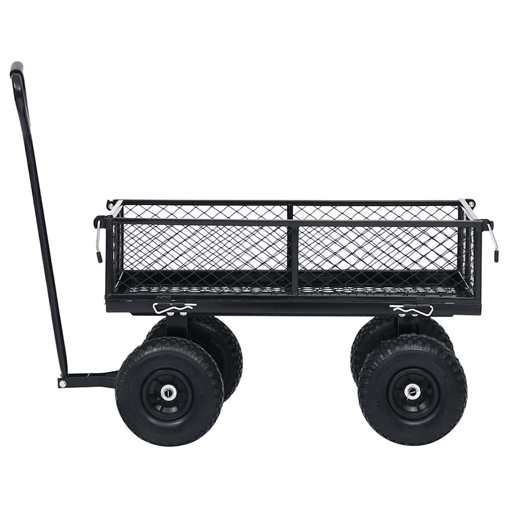 Carrinho de mão para jardim 250 kg preto
