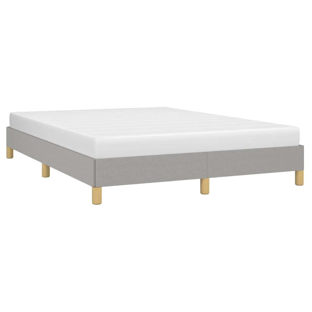 Estrutura de cama sem colchão 160x200 cm tecido cinzento-claro
