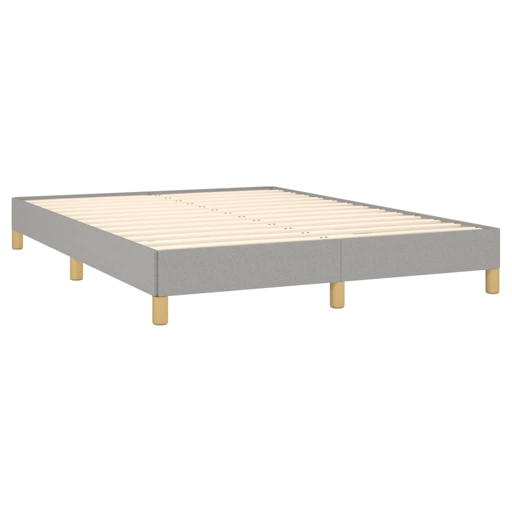 Estrutura de cama sem colchão 160x200 cm tecido cinzento-claro