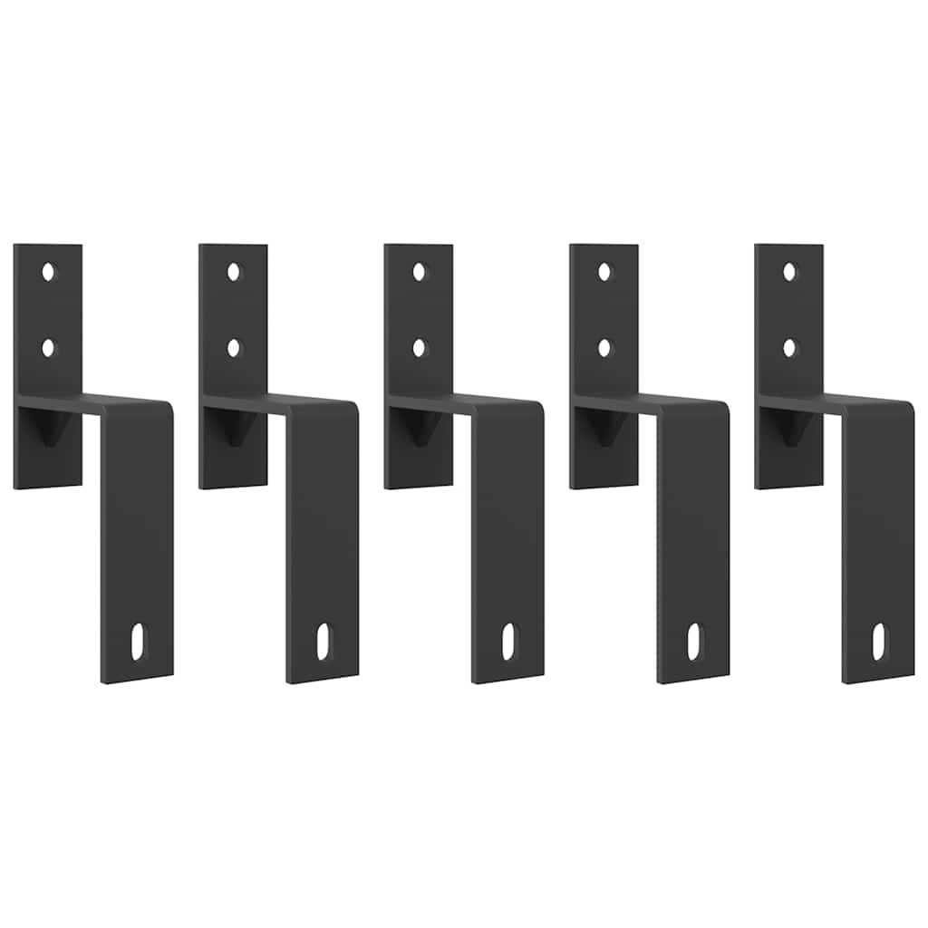 Kit de ferragens para porta deslizante 213,5 cm aço preto