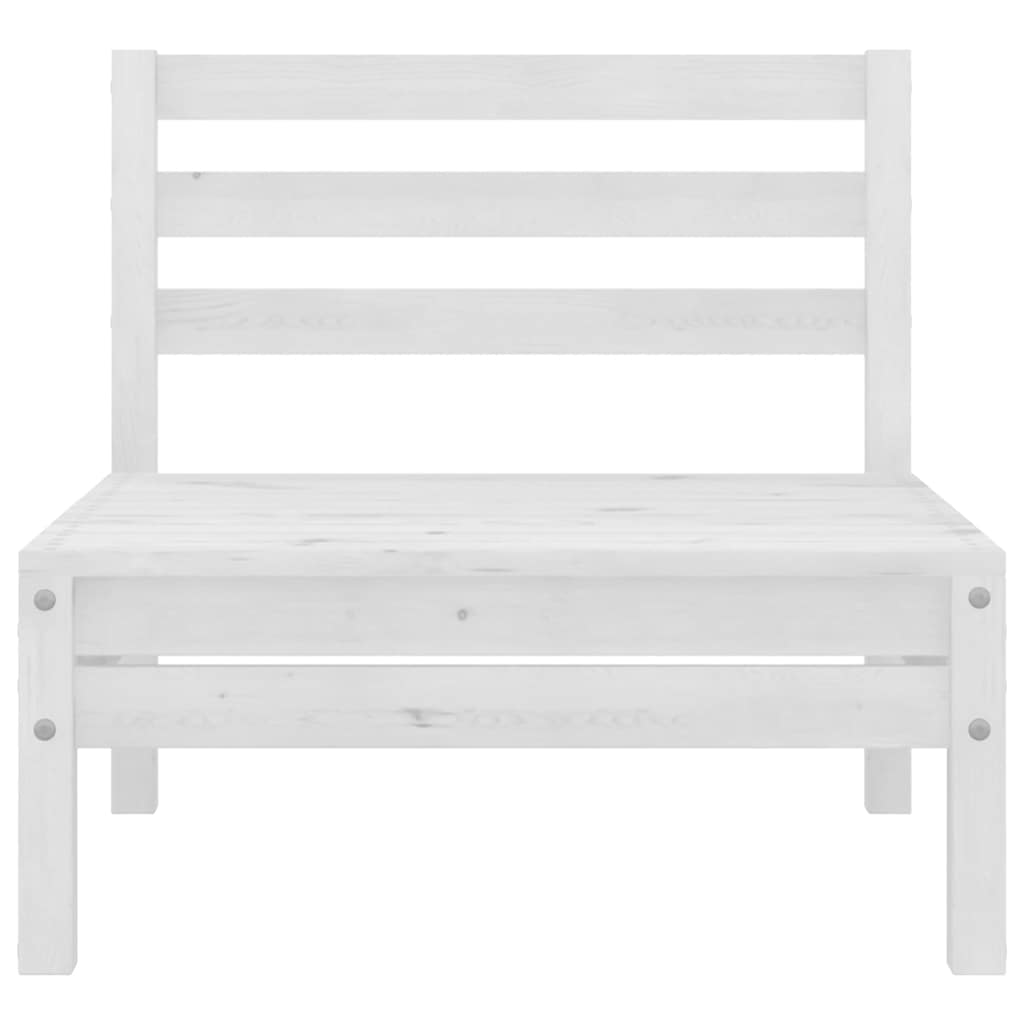 Sofá de 2 lugares para jardim pinho maciço branco
