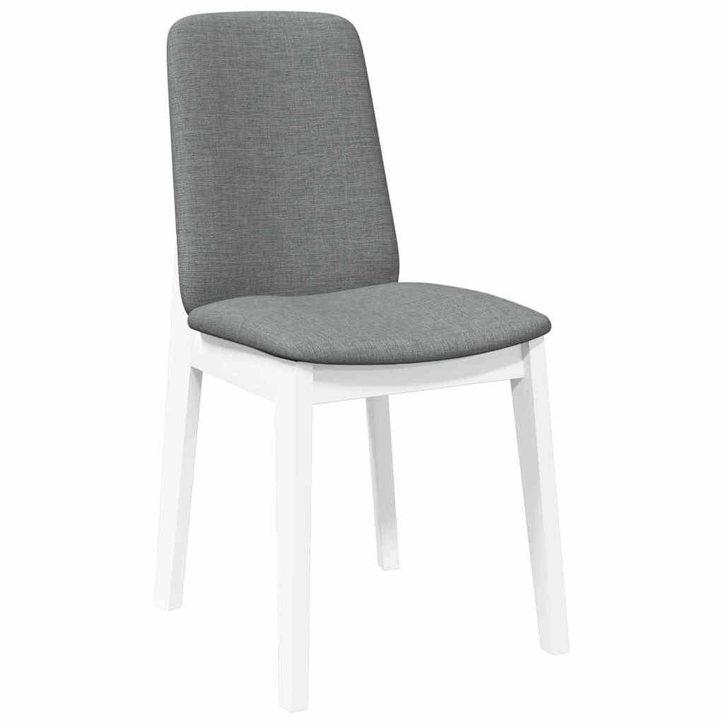 Cadeiras de jantar com almofadões 2 pcs madeira maciça branco