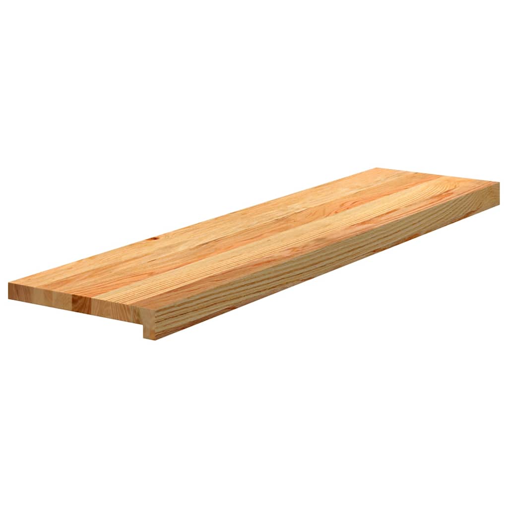 Tapetes de escada 4 pcs 100x25x2 cm carvalho castanho-claro