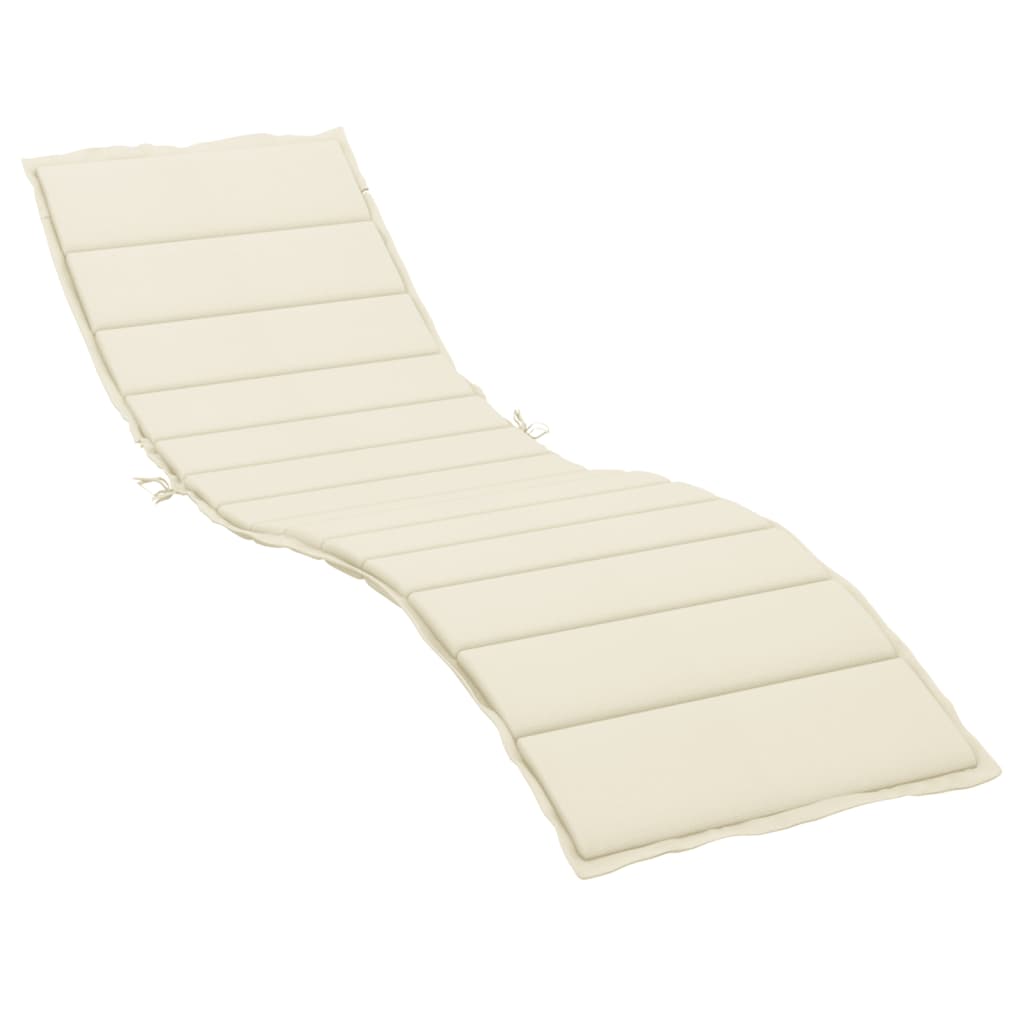 Almofadão p/ espreguiçadeira 200x70x3 cm tecido oxford creme