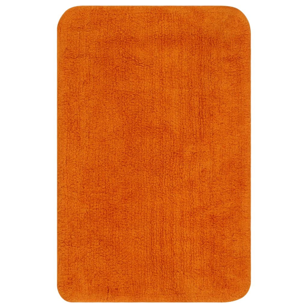 Conjunto tapetes de casa de banho 3 pcs tecido laranja