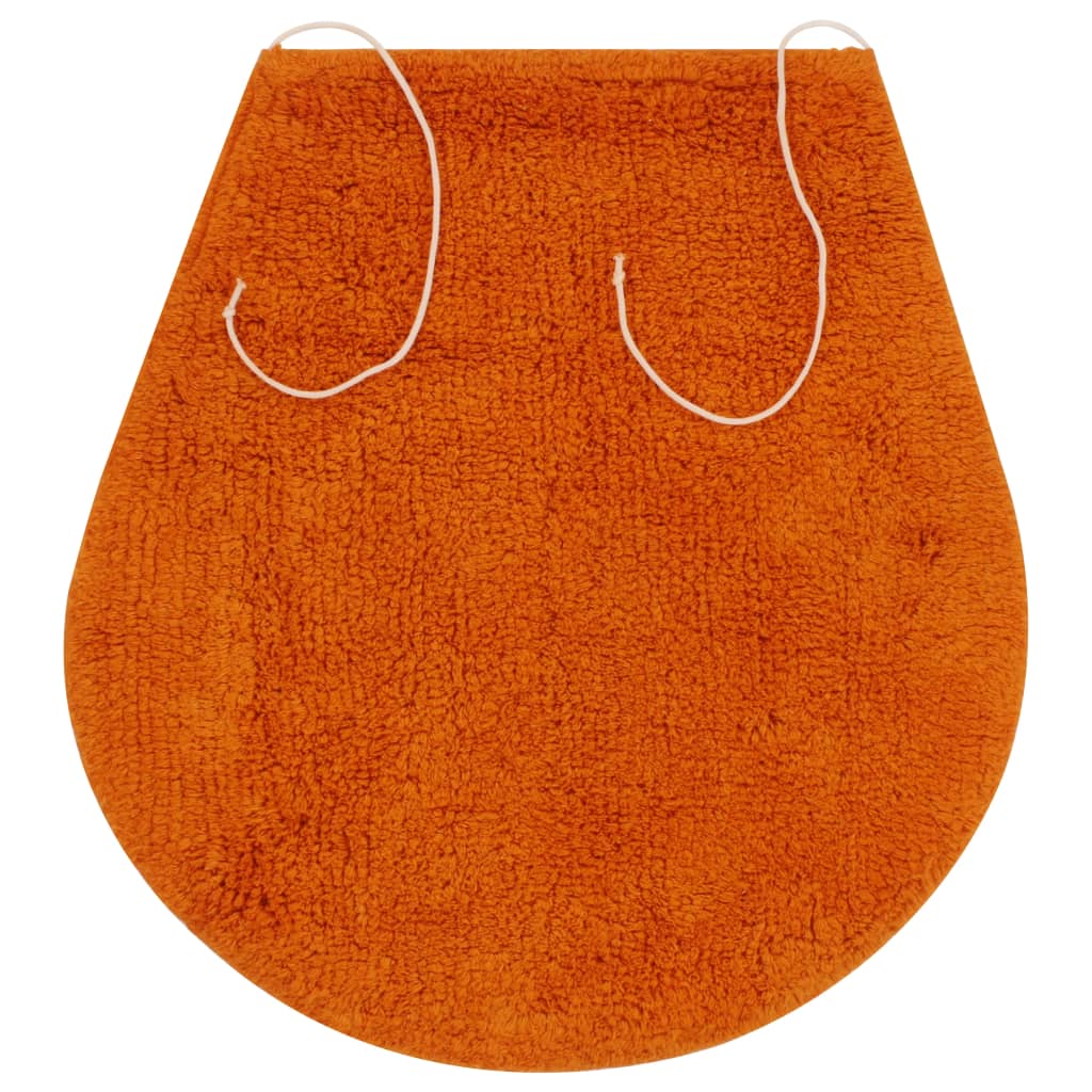 Conjunto tapetes de casa de banho 3 pcs tecido laranja