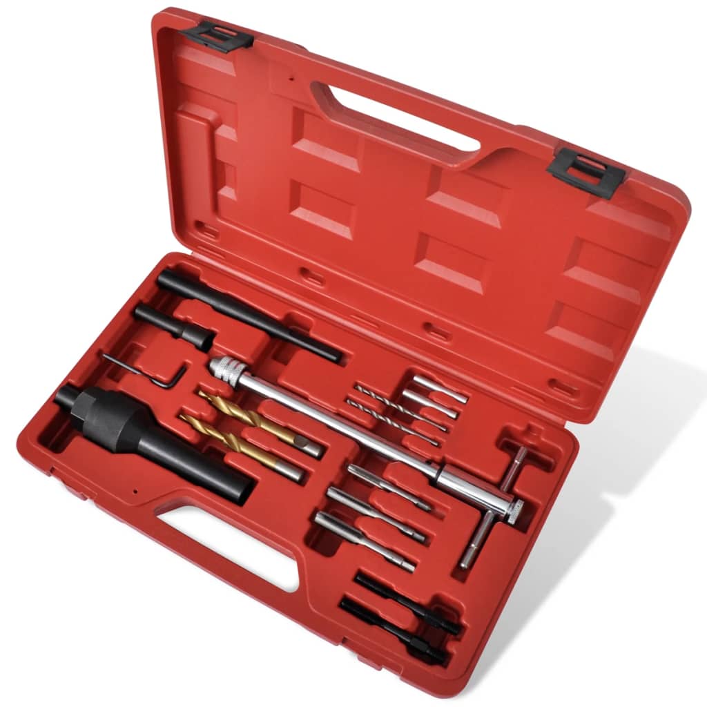 Kit removedor vela de incandescência reparador segmento 16 peças